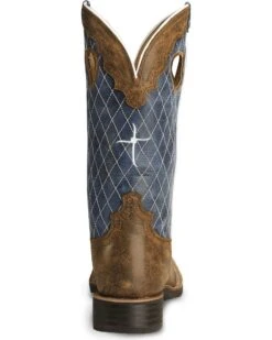 Twisted X Men's Distressed Ruff Stock Western Boots - Broad Square Toe -Ariat || Corral || Dan Post Store 036B30 B1 BK