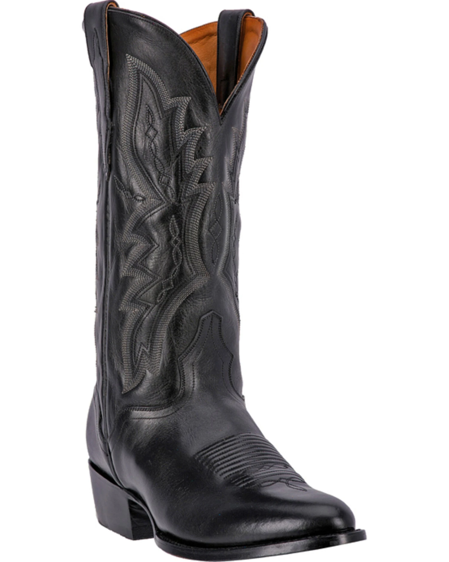 El Dorado Men's Round Toe Vanquished Calf Western Boots 1 El Dorado Men's Round Toe Vanquished Calf Western Boots