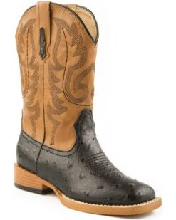 Roper Men's Ostrich Print Western Boots