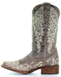 Corral Women's Brown Crater Embroidered Western Boots - Square Toe -Ariat || Corral || Dan Post Store 0450P9 41 LT