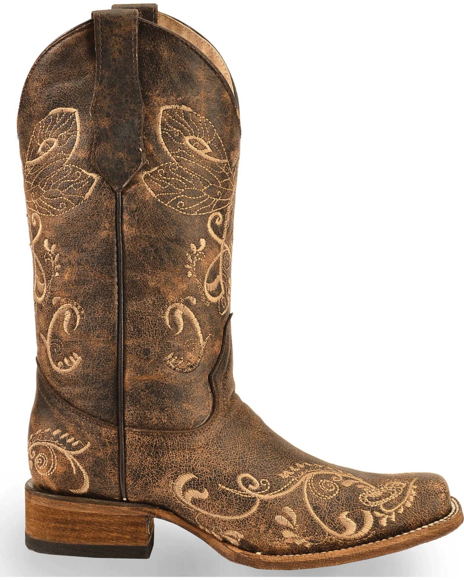 Circle G Women's Dragonfly Embroidered Western Boots - Square Toe 2 Circle G Women's Dragonfly Embroidered Western Boots - Square Toe - Image 2