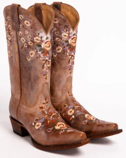Shyanne Women's Maisie Floral Embroidered Western Leather Boots - Snip Toe 10 Shyanne Women's Maisie Floral Embroidered Western Leather Boots - Snip Toe -Ariat || Corral || Dan Post Store 04542N 41 FT