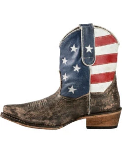Roper Women's American Beauty Flag Ankle Boots -Ariat || Corral || Dan Post Store 0454D3 41 LT