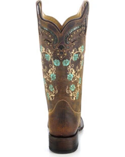 Corral Women's Studded Floral Embroidery Western Boots - Square Toe 7 Corral Women's Studded Floral Embroidery Western Boots - Square Toe -Ariat || Corral || Dan Post Store 0459M4 41 BK