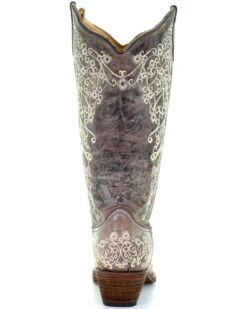 Corral Women's Crater With Bone Embroidery Western Boots - Snip Toe -Ariat || Corral || Dan Post Store 045S76 41 BK