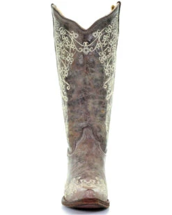 Corral Women's Crater With Bone Embroidery Western Boots - Snip Toe -Ariat || Corral || Dan Post Store 045S76 41 FT