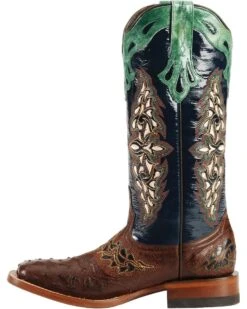 Lucchese Women's Handmade 1883 Amberlyn Full Quill Ostrich Western Boots - Square Toe  -Ariat || Corral || Dan Post Store 045T32 AG LT