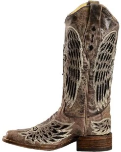 Corral Women's Sequin Wing & Cross Inlay Western Boots - Square Toe -Ariat || Corral || Dan Post Store 045U62 89 LT