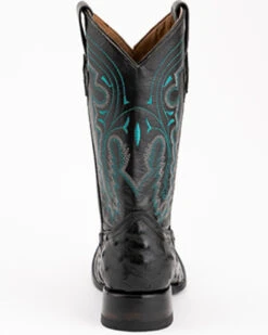 Ferrini Men's Full-Quill Ostrich Embroidered Western Boots - Broad Square Toe -Ariat || Corral || Dan Post Store 066845 89 P5