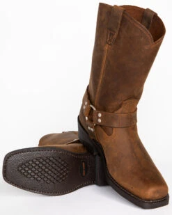 Brothers & Sons Men's Pull On Motorcycle Boots - Square Toe -Ariat || Corral || Dan Post Store 2000042390 200 BM