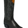 Tony Lama Men's Nacogdoches Black Teju Lizard Western Boots - Medium Toe