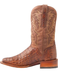 El Dorado Men's Handmade Caiman Back Brass Stockman Boots - Broad Square Toe -Ariat || Corral || Dan Post Store 2000221949 221 LT