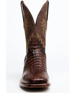 El Dorado Men's Handmade Caiman Back Brass Stockman Boots - Broad Square Toe -Ariat || Corral || Dan Post Store 2000221949 221 P4
