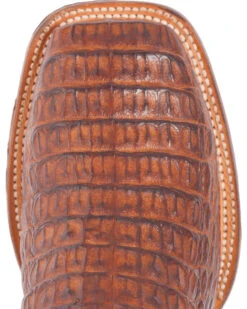El Dorado Men's Handmade Caiman Back Brass Stockman Boots - Broad Square Toe -Ariat || Corral || Dan Post Store 2000221949 221 TP