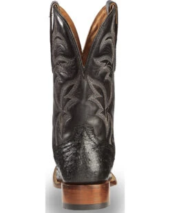 El Dorado Men's Handmade Full Quill Ostrich Stockman Boots - Broad Square Toe -Ariat || Corral || Dan Post Store 2000221951 001 BK