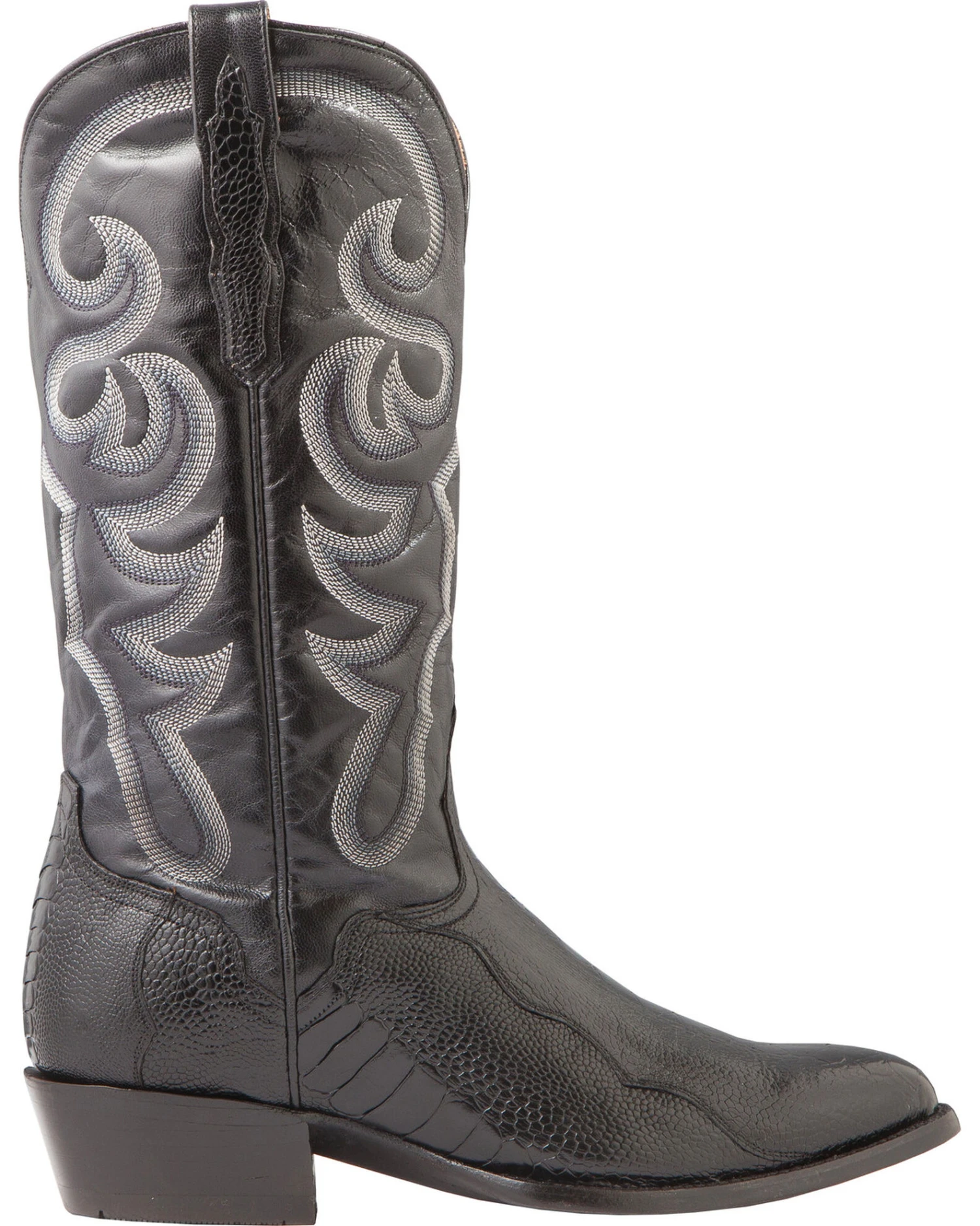 El Dorado Men's Handmade Ostrich Leg Western Boots - Medium Toe 2 El Dorado Men's Handmade Ostrich Leg Western Boots - Medium Toe - Image 2