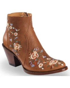 Shyanne Women's Millie Floral Embroidered Booties - Round ToeÂ