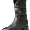 Ariat Men's Camo Sport Patriot Western Performance Boots - Broad Square Toe 