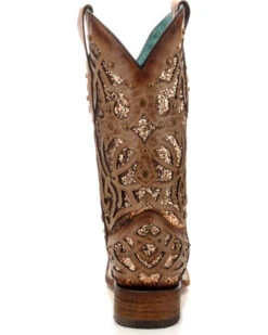 Corral Women's Orix Glitter Inlay & Studded Western Boots - Square Toe -Ariat || Corral || Dan Post Store 2000229513 200 BK