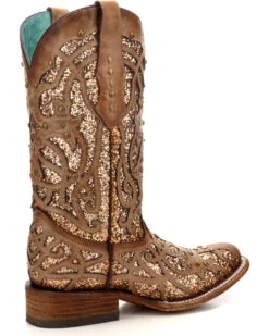 Corral Women's Orix Glitter Inlay & Studded Western Boots - Square Toe -Ariat || Corral || Dan Post Store 2000229513 200 D2