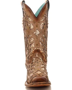 Corral Women's Orix Glitter Inlay & Studded Western Boots - Square Toe -Ariat || Corral || Dan Post Store 2000229513 200 FT