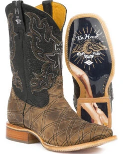 Tin Haul Men's What's Your Angle Western Boots - Broad Square Toe