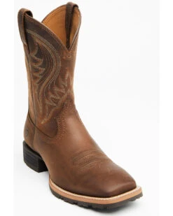 Ariat Men's Distressed Hybrid Rancher Western Performance Boots - Broad Square Toe