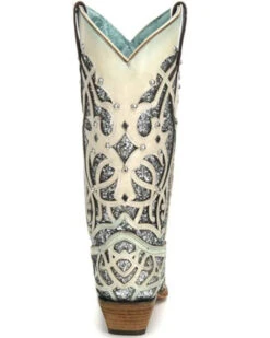 Corral Women's White Turquoise Glitter Chameleon Sun Boots - Snip Toe  -Ariat || Corral || Dan Post Store 2000237668 100 P5