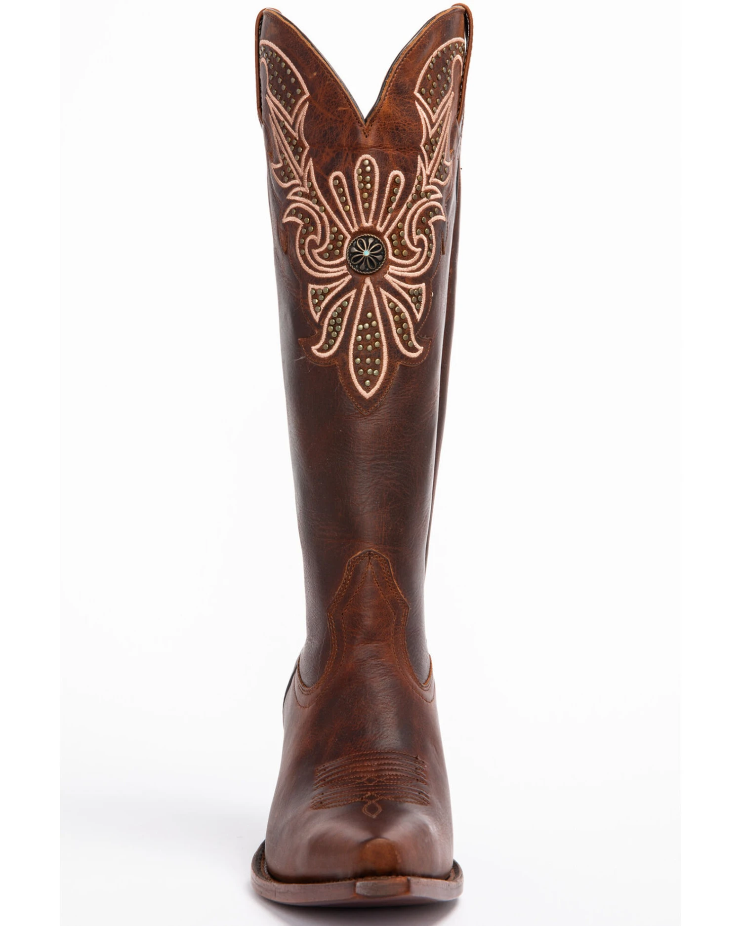 Shyanne Women's Mariel Floral Embroidered Studded Concho Western Boots - Snip Toe 4 Shyanne Women's Mariel Floral Embroidered Studded Concho Western Boots - Snip Toe - Image 4