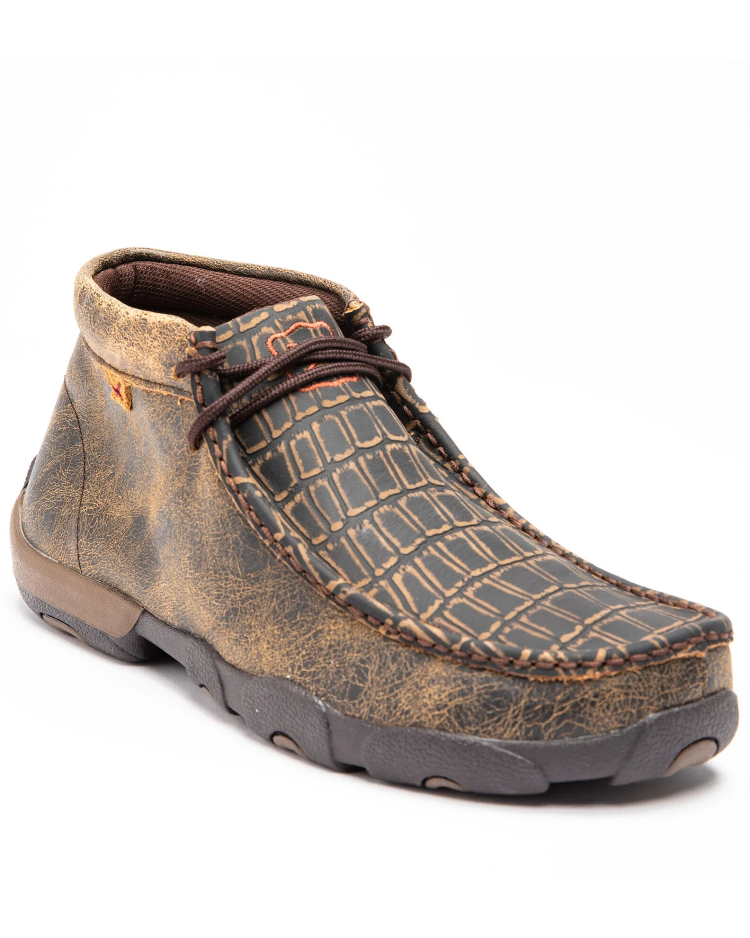 Twisted X Men's Caiman Print Driving Mocs - Moc Toe 1 Twisted X Men's Caiman Print Driving Mocs - Moc Toe