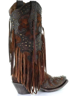 Corral Women's Leopard Stud & Fringe Western Boots - Snip Toe -Ariat || Corral || Dan Post Store 2000241028 271 D2