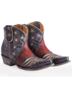 Old Gringo Women's United Patriotic Booties - Snip Toe