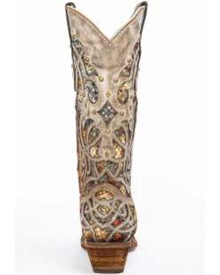 Corral Women's Taupe Inlay Western Boots - Snip Toe -Ariat || Corral || Dan Post Store 2000257881 251 P5