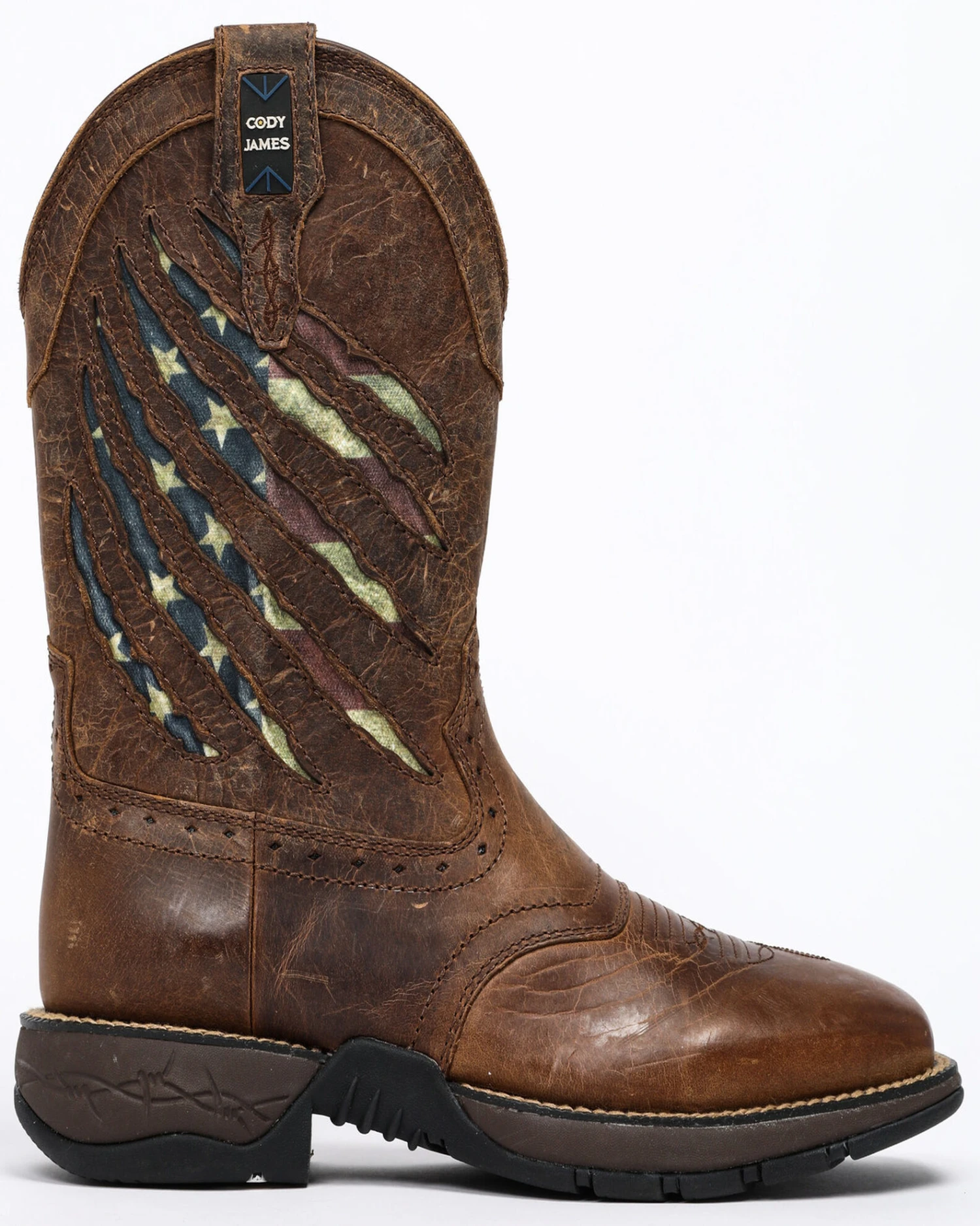 Brothers & Sons Men's Scratch American Flag Lite Performance Western Boots - Square Toe 2 Brothers & Sons Men's Scratch American Flag Lite Performance Western Boots - Square Toe - Image 2