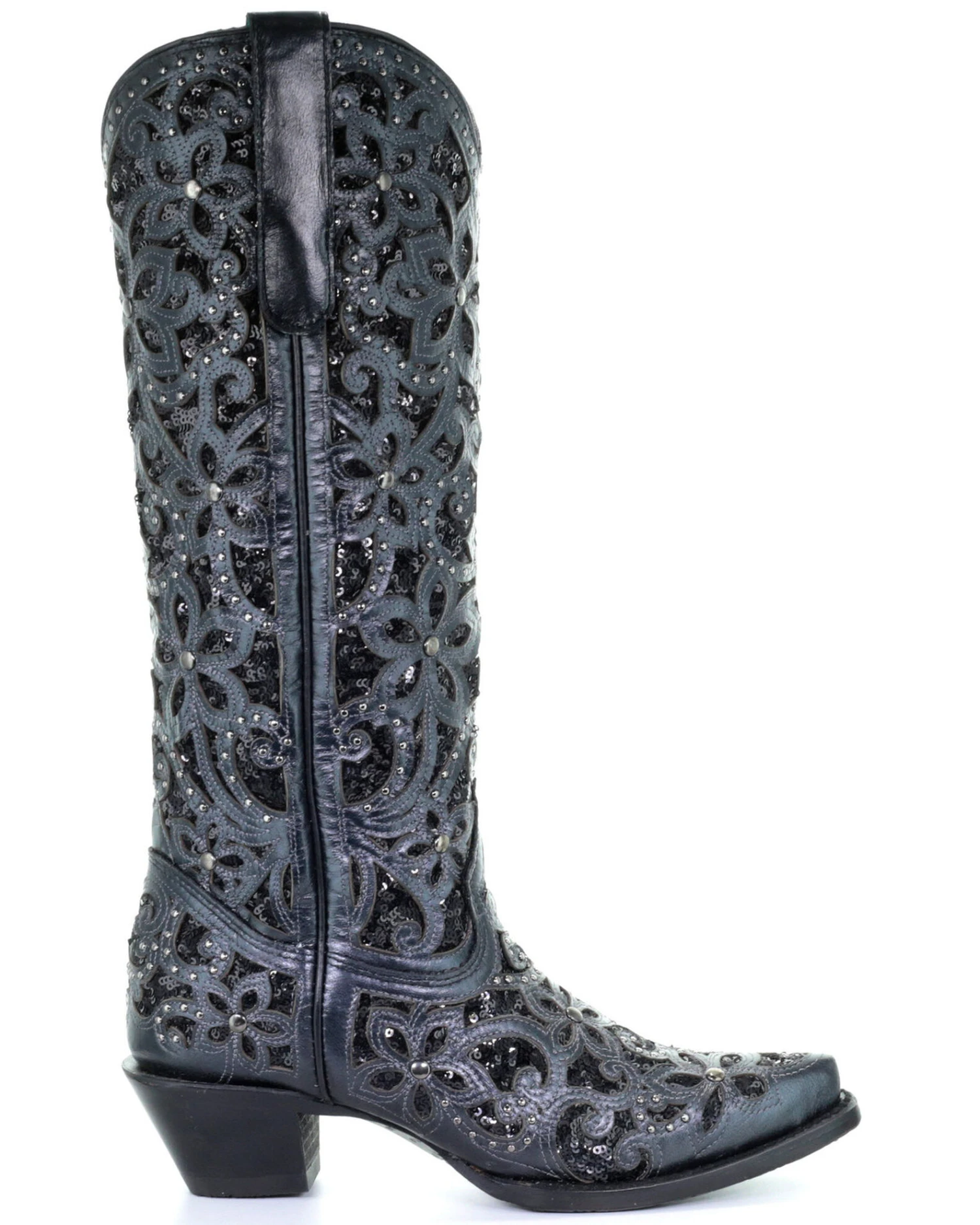 Corral Women's Floral Inlay Western Boots - Snip Toe 2 Corral Women's Floral Inlay Western Boots - Snip Toe - Image 2