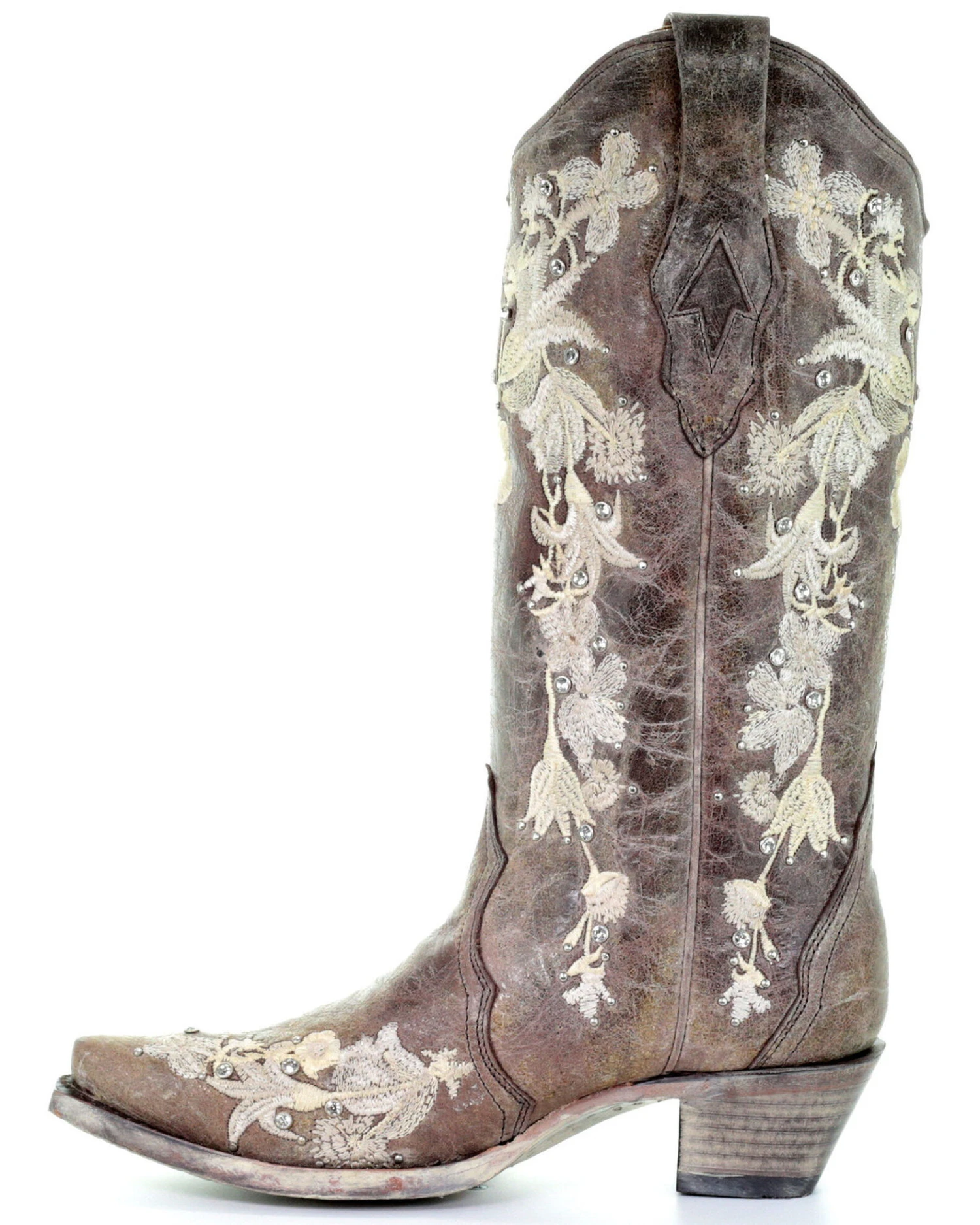 Corral Women's Flower Embroidery Western Boots - Snip Toe 3 Corral Women's Flower Embroidery Western Boots - Snip Toe - Image 3