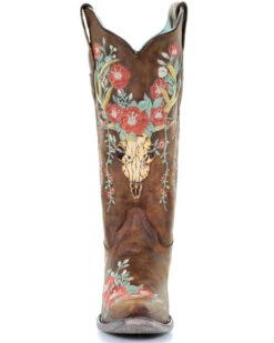 Corral Women's Deer Skull Western Boots - Snip Toe -Ariat || Corral || Dan Post Store 2000288047 280 P5