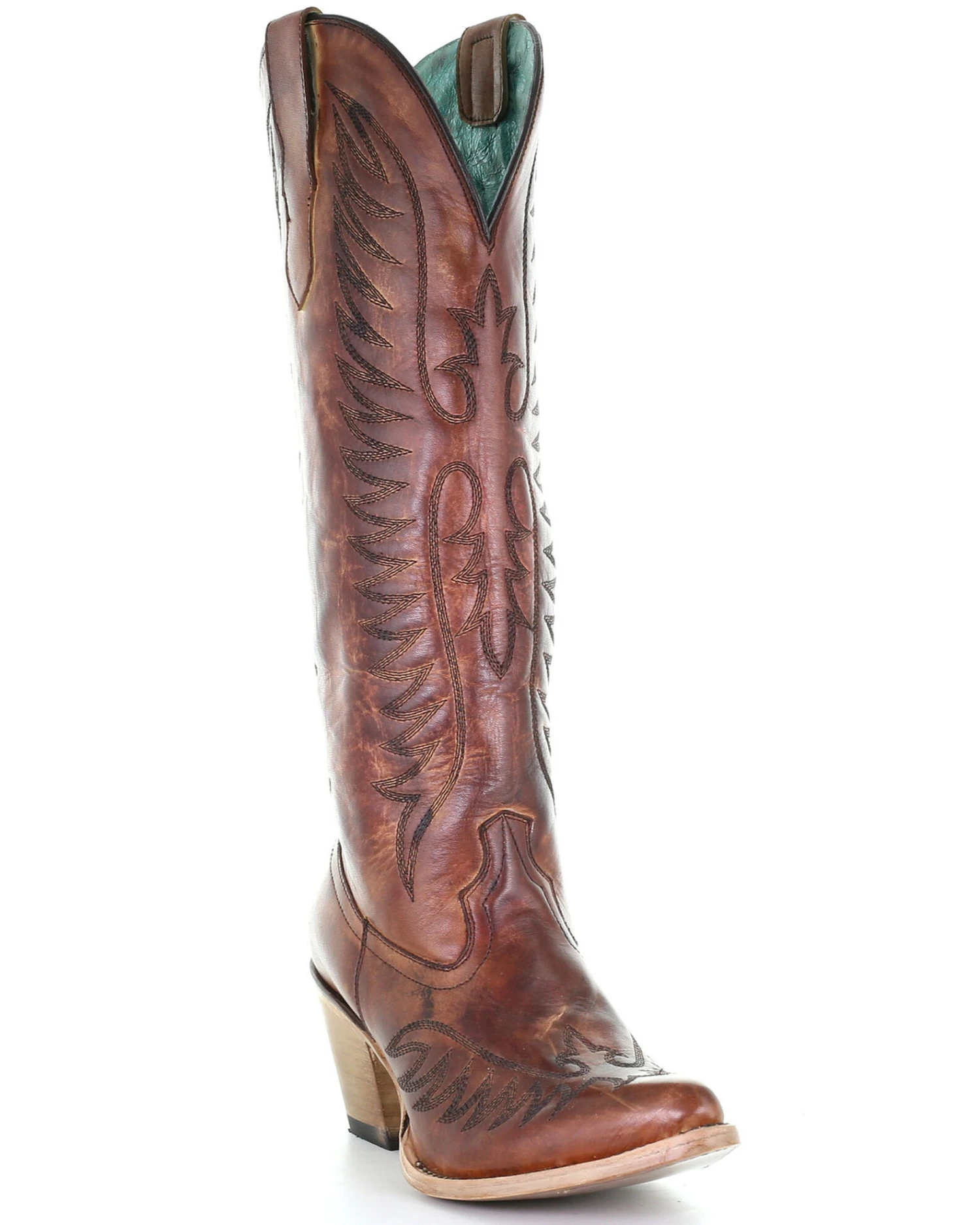 Corral Women's Cognac Embroidery Western Boots - Medium Toe 1 Corral Women's Cognac Embroidery Western Boots - Medium Toe