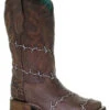 Corral Women's Barbed Wire Woven Western Boots - Square Toe