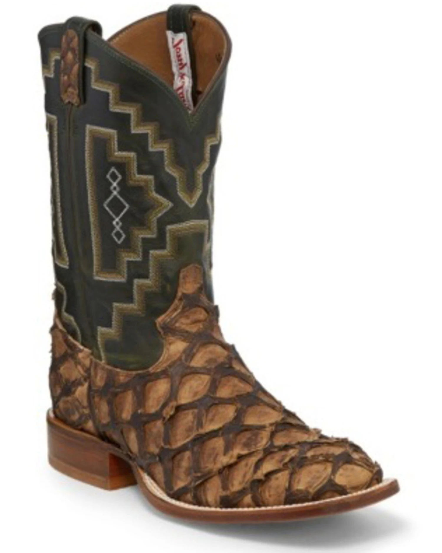 Tony Lama Men's Leviathan Chocolate Western Boots - Square Toe 1 Tony Lama Men's Leviathan Chocolate Western Boots - Square Toe
