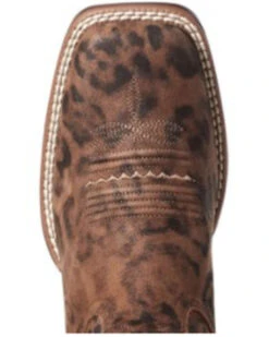 Ariat Women's Leopard Primetime Western Performance Boots - Broad Square Toe -Ariat || Corral || Dan Post Store 2000331107 200 P5