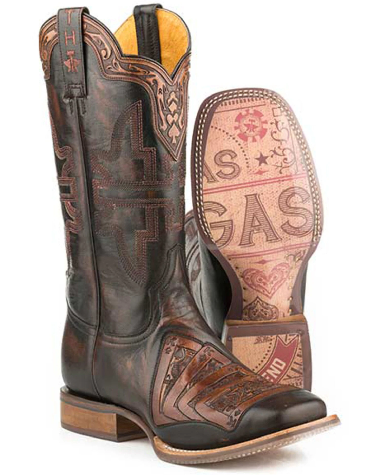 Tin Haul Men's Kings Gambling Legend Western Boots - Broad Square Toe 1 Tin Haul Men's Kings Gambling Legend Western Boots - Broad Square Toe