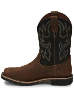 Justin Men's Fireman Black Western Boots - Square Toe -Ariat || Corral || Dan Post Store 2000334478 280 P3