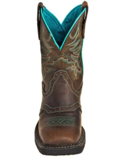 Justin Women's Mandra Chocolate Western Boots - Broad Square Toe -Ariat || Corral || Dan Post Store 2000335061 240 P4