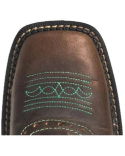 Justin Women's Mandra Chocolate Western Boots - Broad Square Toe -Ariat || Corral || Dan Post Store 2000335061 240 P6