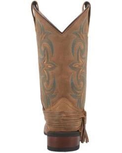 Laredo Women's Tan Turquoise Stitching Western Boots - Square Toe -Ariat || Corral || Dan Post Store 2000337535 200 P5