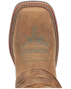 Laredo Women's Tan Turquoise Stitching Western Boots - Square Toe -Ariat || Corral || Dan Post Store 2000337535 200 P6
