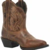 Laredo Women's Brown Shortie Western Booties - Round Toe