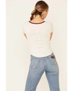 Shyanne Women's Off-White Horsing Around Graphic Short Sleeve Ringer Tee  -Ariat || Corral || Dan Post Store 2000338215 105 P4