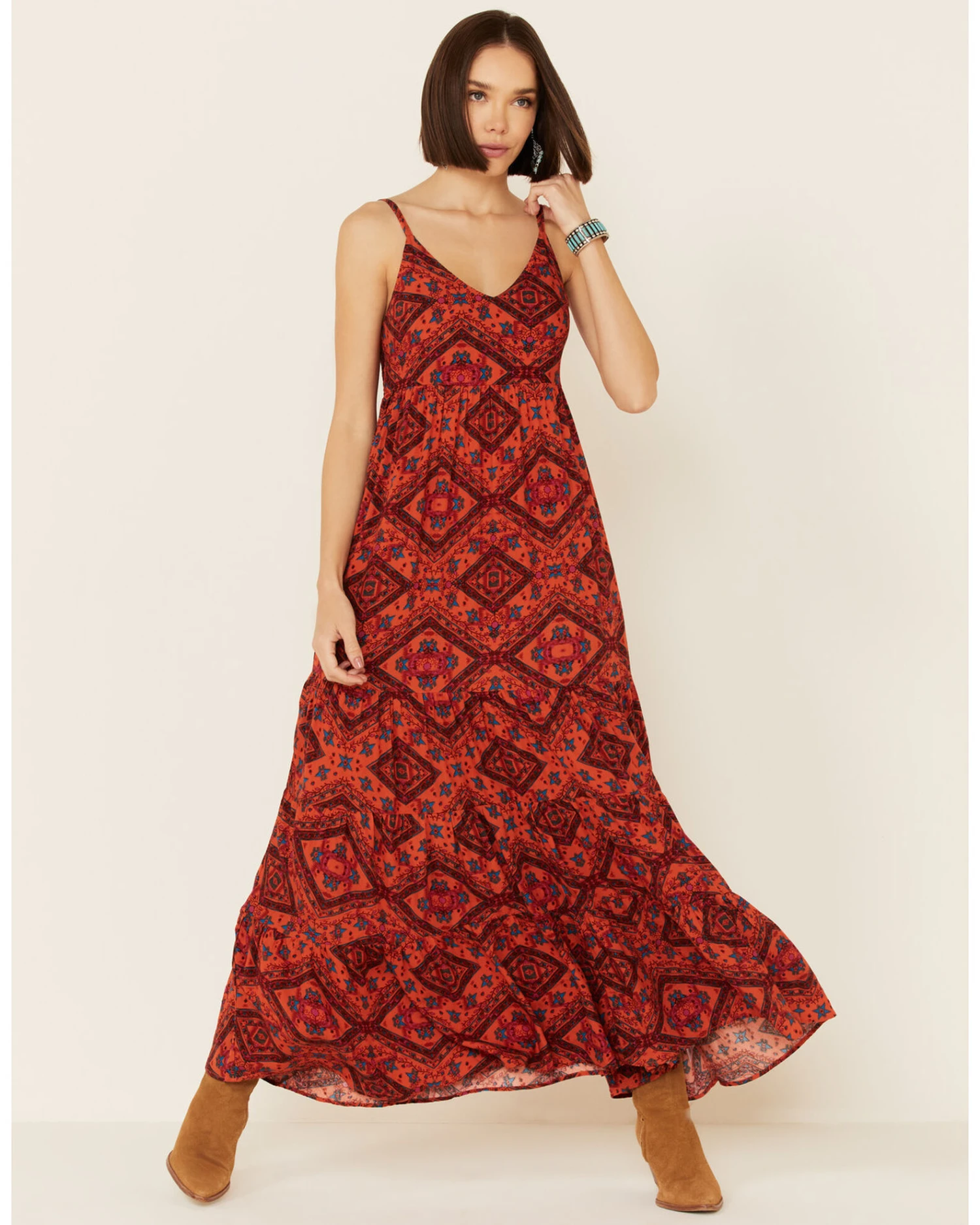 Shyanne Women's Chili Tile Dress 1 Shyanne Women's Chili Tile Dress
